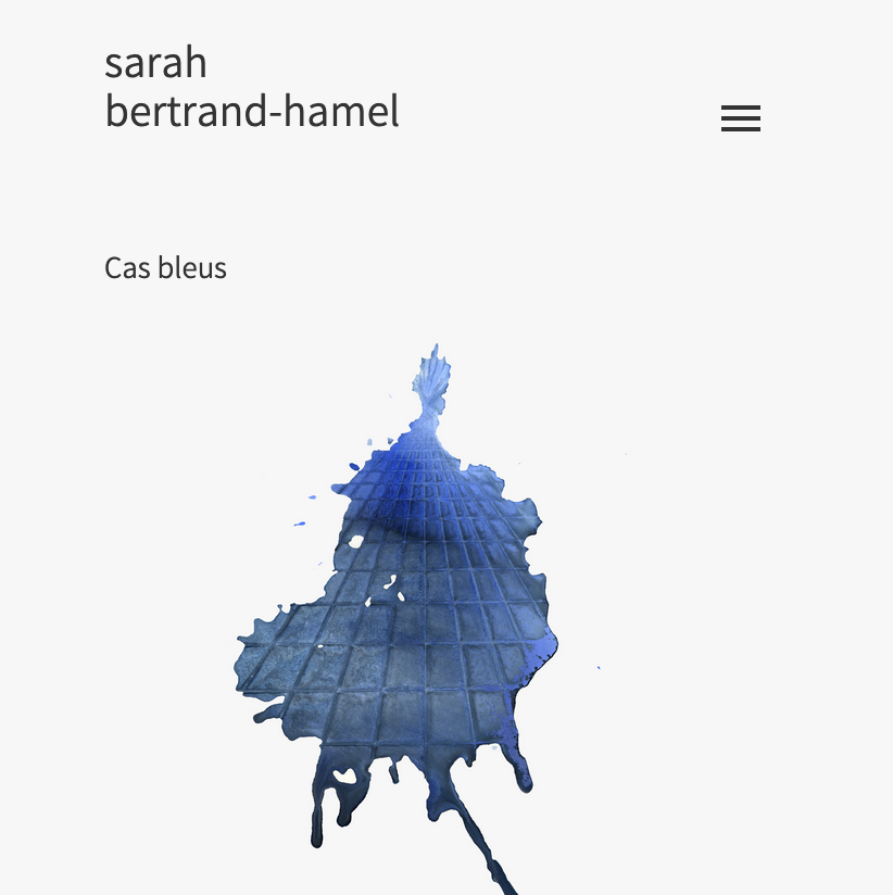 Aperçu du site de Sarah Bertrand-Hamel, artiste